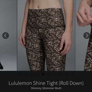 Lululemon shine tight leggings style# w5h58s